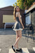 Pretty Gray Bow Mini Homecoming Dress Classy A Line Short Dress For Fancy Events,HD1300