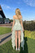 Elegant Sage Green Homecoming Dress Corset Bodice Ruffled Tiered Skirt,HD1255