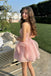 Unique Pink Organza Petal Skirt Homecoming Dress Elegant Sweetheart Party Frock,HD1318