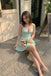 Beautiful Tiered Homecoming Dress Fancy Spaghetti Strap Gown with Lace Trim,HD1279