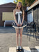 Pretty Gray Bow Mini Homecoming Dress Classy A Line Short Dress For Fancy Events,HD1300