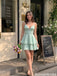 Beautiful Tiered Homecoming Dress Fancy Spaghetti Strap Gown with Lace Trim,HD1279