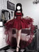 Sexy Red Spaghetti Strap High Low A-Line Short Homecoming Dresses For Party,HD1157