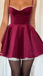 Elegant Red Spaghetti Strap A-Line Short Homecoming Dresses For Birthday Party,HD1166