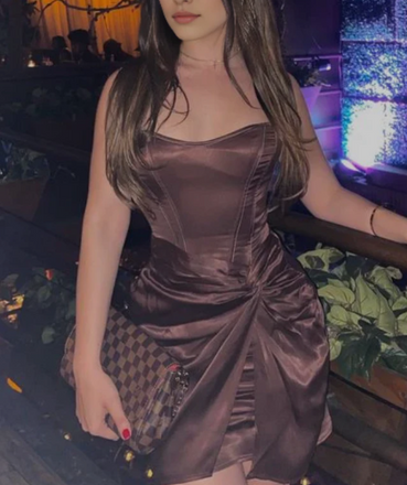 Unique Brown Sweetheart Mermaid Short Homecoming Dresses For Birthday Party,HD1167