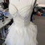Elegant White Spaghetti Strap High Low Sleeveless Homecoming Dresses For Birthday Party,HD1182