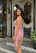 Chic Pink Corset Cocktail Homecoming Dress Featuring Modern Beaded Straps Sexy Tassel,HD1316