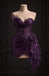 Elegant Pink Sparkly Sweetheart Mini Homecoming Dress Bow Detail Ruched Fancy Skirt,HD1376