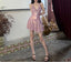 Sexy Pink Halter Strap Sleeveless A-Line Short Homecoming Dresses For Party,HD1145