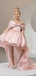 Unique Pink High Low Sleeveless Floral Long A-Line Flower Girl Dress, FGS0045