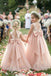 Beautiful Pretty Pink Flower Girl Dresses Tulle A Line Floor Length Unique Design, FGS0052