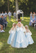Classy Modern Blue Flower Girl Dresses Tulle Long Sleeve A Line Floor Length Gown, FGS0053