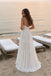 Romantic Boho Lace Tiered V-Neck Maxi Wedding Dresses,WD0640