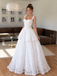 Classy White Sweetheart Corset Lace Wedding Dresses,WD0671