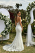 Fancy High Neck Halter Lace Mermaid Wedding Dresses with Illusion Cutout Back,WD0597