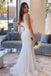 Scoop Neck Sleeveless Floor Length Mermaid Wedding Dresses Beaded Sophisticated,WD0648