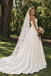 Pretty Ivory Sleeveless Ruched Corset Satin Wedding Dresses,WD0672
