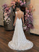 Elegant Lace Off-Shoulder Wedding Dresses Illusion Cap Sleeves Bridal Gown,WD0618
