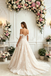 Elegant Off Shoulder Off-White Floral Lace A Line Wedding dresses,WD0588