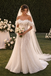 Beautiful Lace Wedding Dresses Off-Shoulder Ruffled Corset Long Cathedral Veil,WD0610