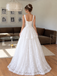Classy White Sweetheart Corset Lace Wedding Dresses,WD0671