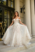 Classy Floral Applique Wedding Dresses Cold Shoulder V Neck Embroidery Tulle Dress,WD0600