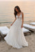 Romantic Boho Lace Tiered V-Neck Maxi Wedding Dresses,WD0640