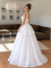 Classy White Sweetheart Corset Lace Wedding Dresses,WD0671