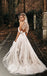 Unique Off Shoulder Floral Lace Wedding Dresses A Line Tulle Bridal Gown,WD0583