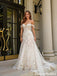 Classy Floral Applique Wedding Dresses Cold Shoulder V Neck Embroidery Tulle Dress,WD0600