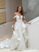 Beautiful 3D Floral Applique Wedding Dresses Classy Off The Shoulder Ballgown Train,WD0625