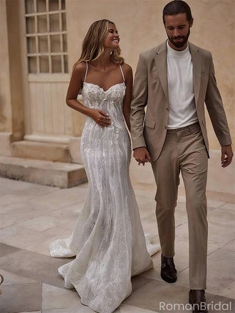 Sexy Sparkly Sequin Mermaid Wedding Dresses Sweetheart Sleeveless Bridal Dress,WD0586