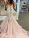Elegant White Sweetheart Sleeveless Mermaid Long Wedding Dresses With Sweep Trailing,WD0569