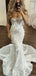 Sexy White Sweetheart Mermaid Long Wedding Dresses With Sweep Trailing,WD0567