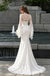 Elegant Ivory Lace High Neck Long Sleeve Mermaid Bridal Wedding Dresses,WD0658