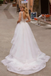 Elegant White Spaghetti Strap Mermaid Long Wedding Dresses With Sweep Trailing,WD0578