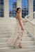 Classy Fancy Strapless High Low Wedding Dresses Ivory Tulle Rose Appliques,WD0624