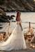 Unique Floral Lace Beach Wedding Dresses Off Shoulder Sweetheart A Line Tulle Skirt,WD0598