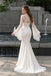 Elegant Ivory Lace High Neck Long Sleeve Mermaid Bridal Wedding Dresses,WD0658
