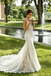 Mermaid Wedding Dresses Sexy Backless Lace Bridal Gown Sleeveless V Neck Chapel Train,WD0601