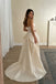 Beautiful Strapless Bow Corset High Low Lace Satin Wedding Dresses ,WD0643
