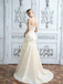 Classy Ruched Satin Wedding Prom Gown Strapless Sweetheart Neckline Mermaid Silhouette,WD0582