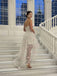 Classy Fancy Strapless High Low Wedding Dresses Ivory Tulle Rose Appliques,WD0624