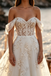 Unique Floral Lace Beach Wedding Dresses Off Shoulder Sweetheart A Line Tulle Skirt,WD0598