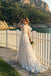 Beautiful White Lace A-Line Wedding Dresses Modern Flutter Sleeve Bridal Gown,WD0623