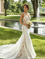 Mermaid Wedding Dresses Sexy Backless Lace Bridal Gown Sleeveless V Neck Chapel Train,WD0601