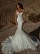 Sexy White Sweetheart Lace Mermaid Long Wedding Dresses With Sweep Trailing,WD0562