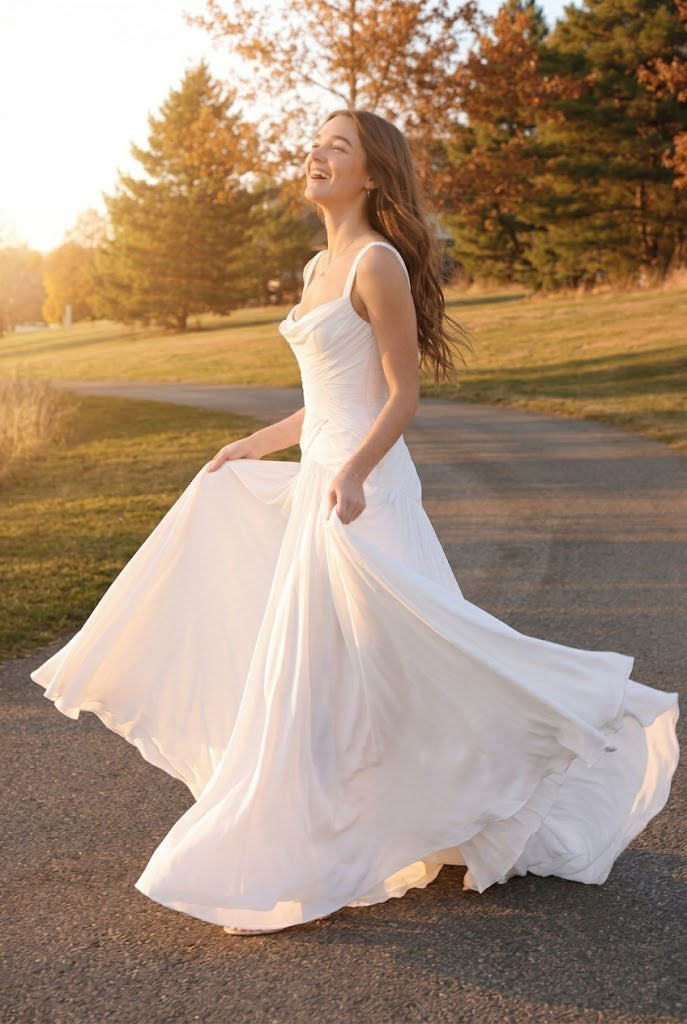 Unique Drape Off-shoulder A-line White Chiffon Wedding Dresses With Long Train,WD0614
