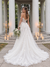 Stunning Sweetheart High Slit A Line Wedding Dresses Tulle 3D Floral Modern ,WD0665
