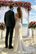 Unique Pearl Beaded Bridal Dress Off-Shoulder High Slit Luxury Wedding Dresses,WD0592